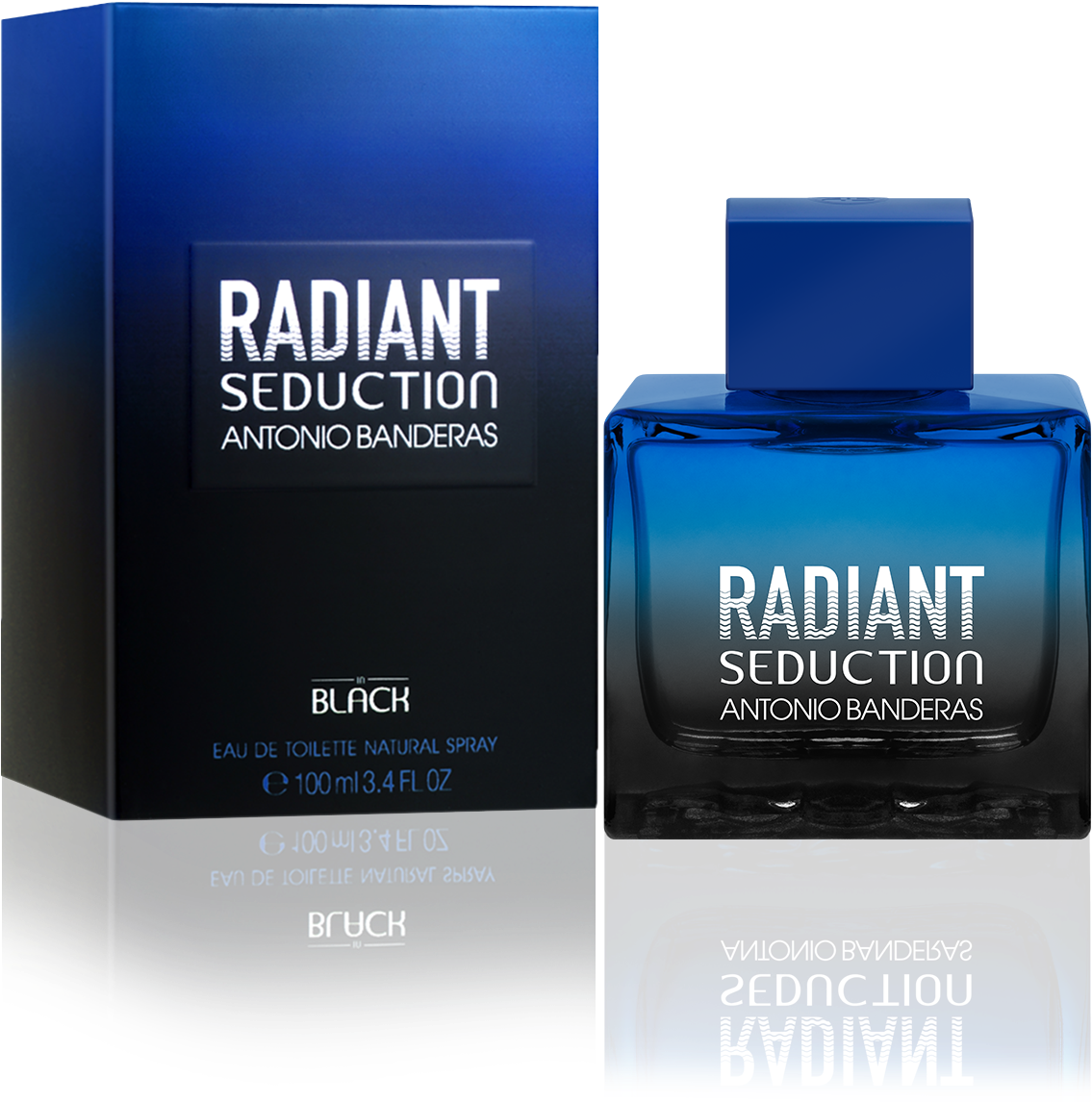 Antonio Banderas Radiant Seduction In Black Туалетная - Antonio Banderas Radiant Seduction (1181x1772), Png Download