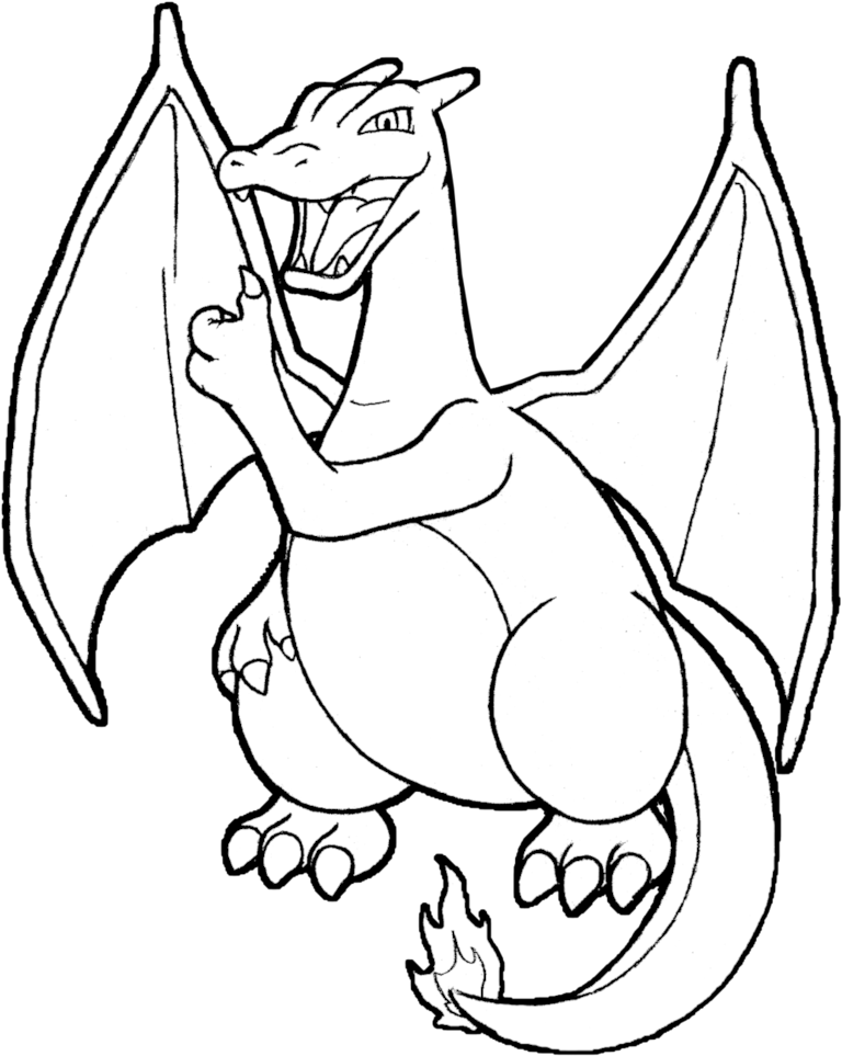Jpg Transparent Download Ash Drawing Charizard - Line Art (804x993), Png Download