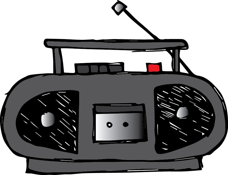 Transparent Library Boombox Clipart Music Playlist - Music (928x712), Png Download