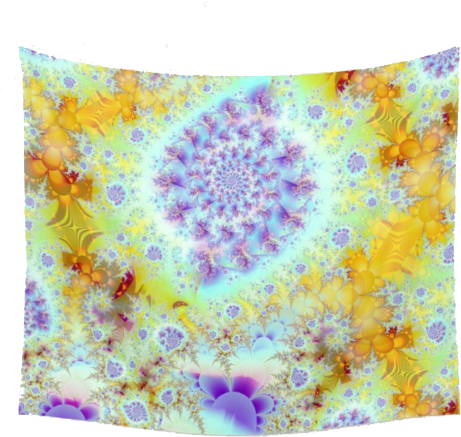 Golden Violet Sea Shells, Abstract Fractal Ocean - Golden Violet Sea Shells, Abstract Fractal Ocean Wall (700x700), Png Download