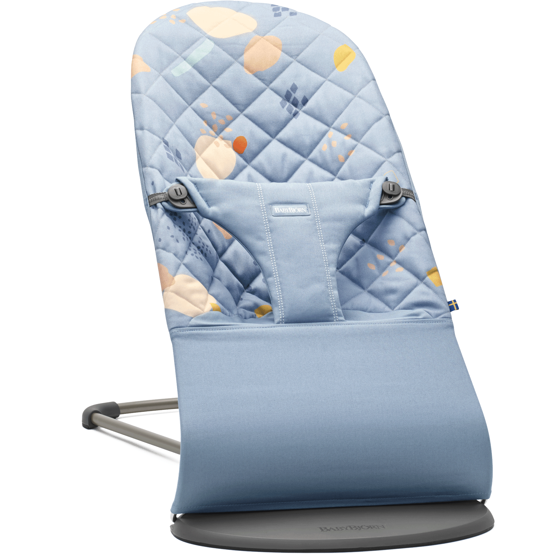 Bouncer Bliss Limited Edition 2018 Babybj Rn Organic - Babybjorn Bouncer Bliss - Dusk Blue Mesh (2676x1992), Png Download