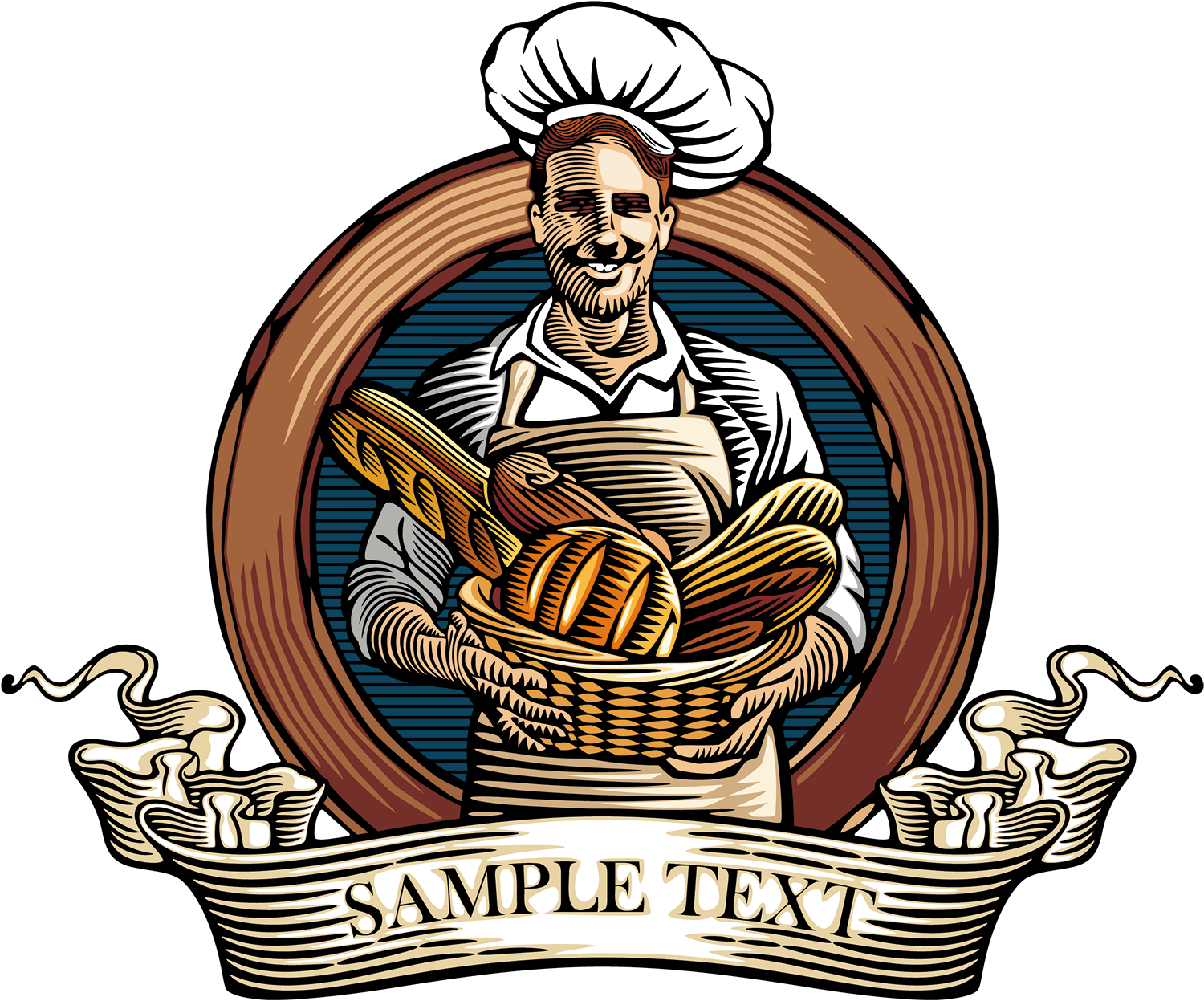 Bakery Bread Illustration - Bread (1500x1247), Png Download