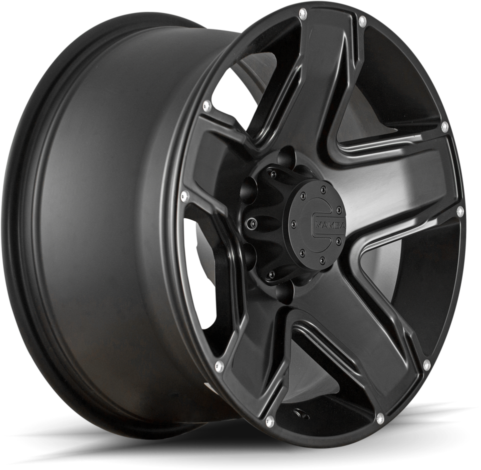 Black Mamba Matte Black Alloy Wheel - Wheel (1060x1060), Png Download