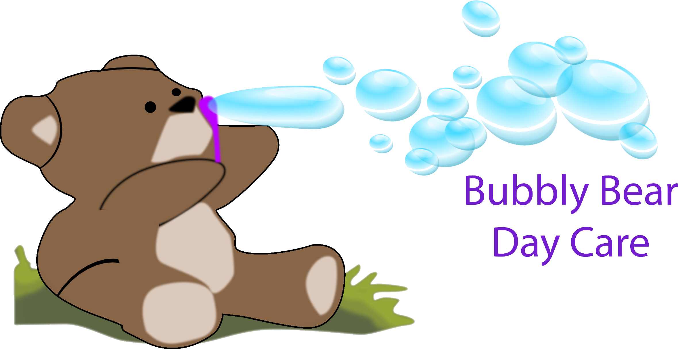 Bearnobck Bearnobck Bearnobck - Bubbly Bear Day Care Nursery (2358x1215), Png Download