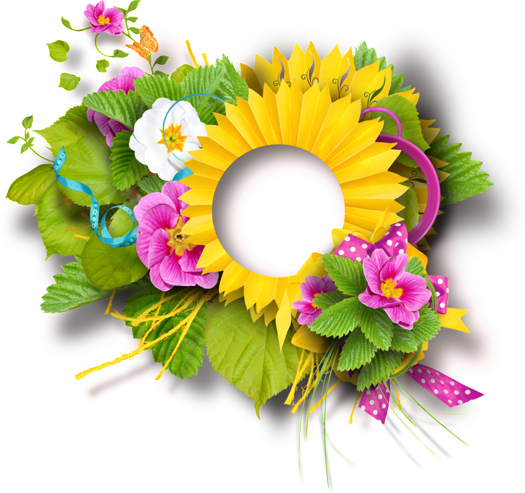 Hand Painted Golden Wreath Surrounded By Leaves Png - Picture Frame (1024x962), Png Download