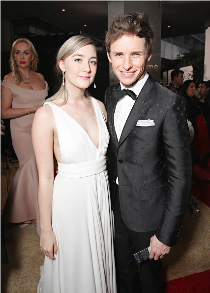 Saoirse Ronan And Eddie Redmayne Attend The 73rd Annual - Saoirse Ronan Eddie Redmayne (500x650), Png Download