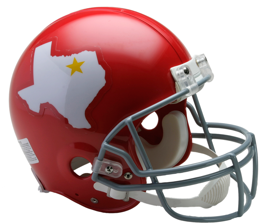 Dallas Texans Vsr4 Authentic Throwback Helmet - Football Helmet (900x812), Png Download