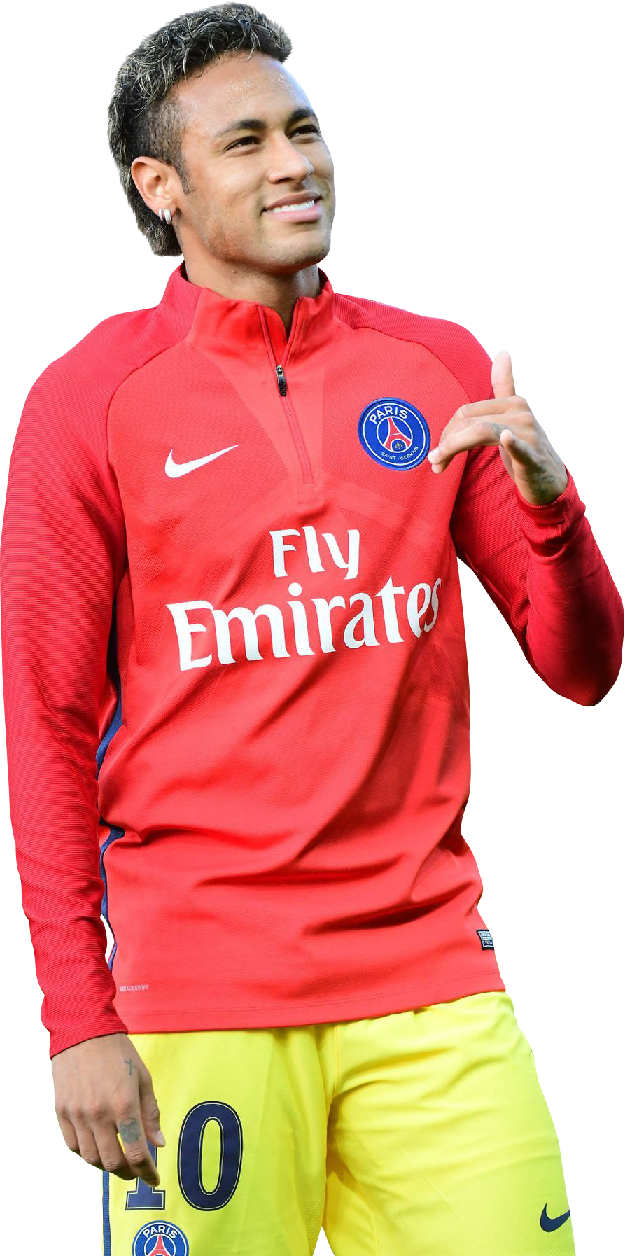 Neymar Psg In Yellow (893x1794), Png Download