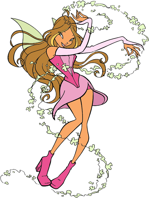 Page 1 » Page - Winx Club Flora (496x652), Png Download