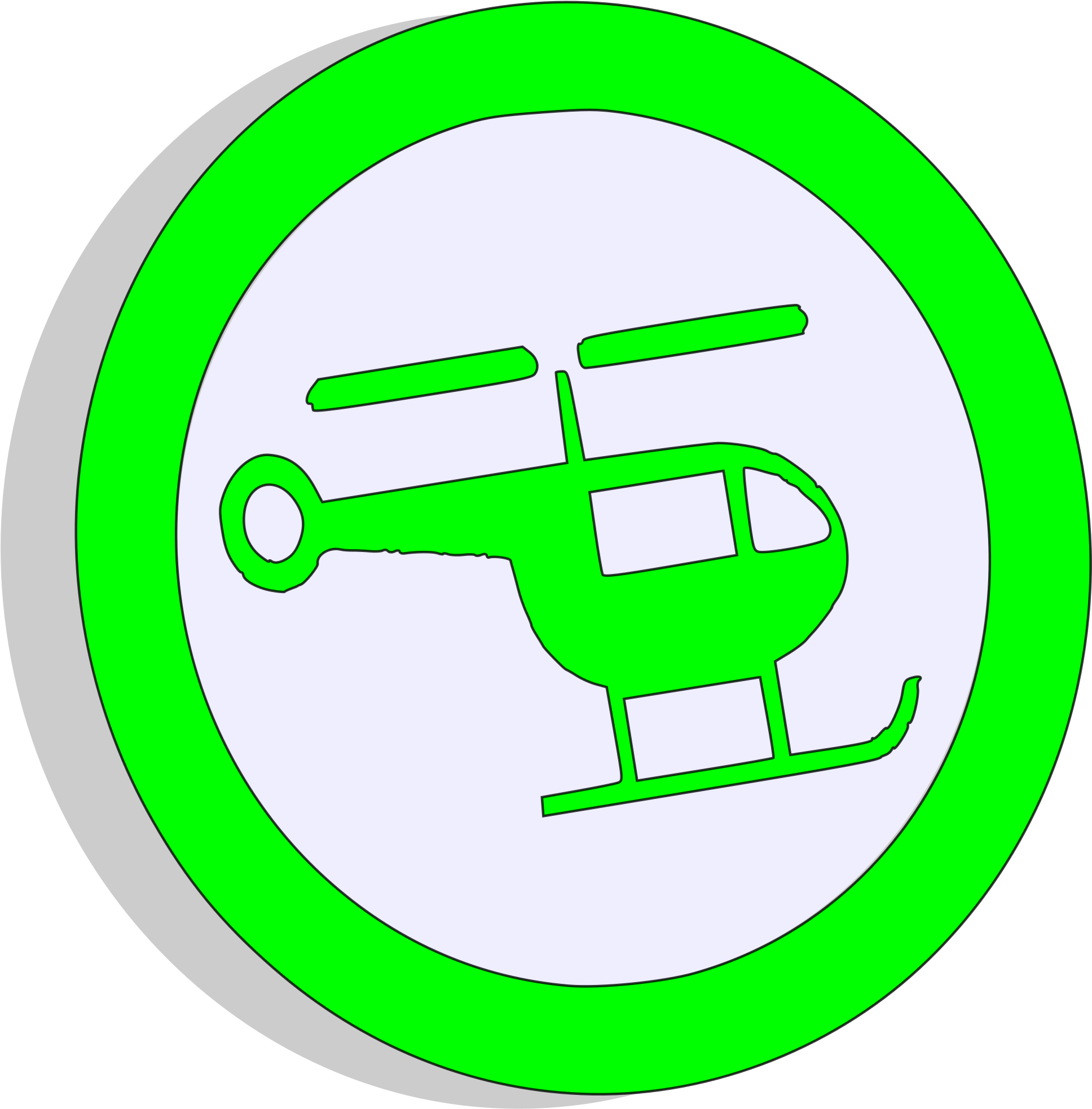 Open - Helicopter Symbol (2000x2056), Png Download