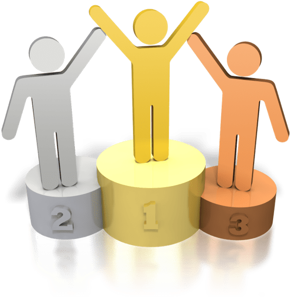 Podio Del Primo Qualiware Contest - Olympic Podium Png (691x605), Png Download
