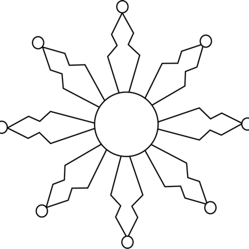Snowflake Clipart Black And White Snowflake Clipart - Clipart Black And White Snowflakes (1024x1024), Png Download
