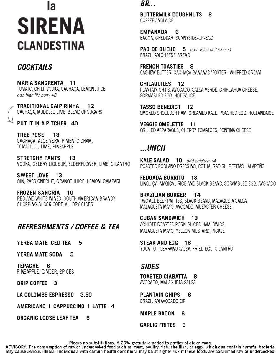 Lsc Brunch - La Sirena Clandestina (1000x1294), Png Download