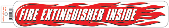 Fire Extinguisher Inside With Flames Truck Decals - Fire Extinguisher Inside (600x600), Png Download