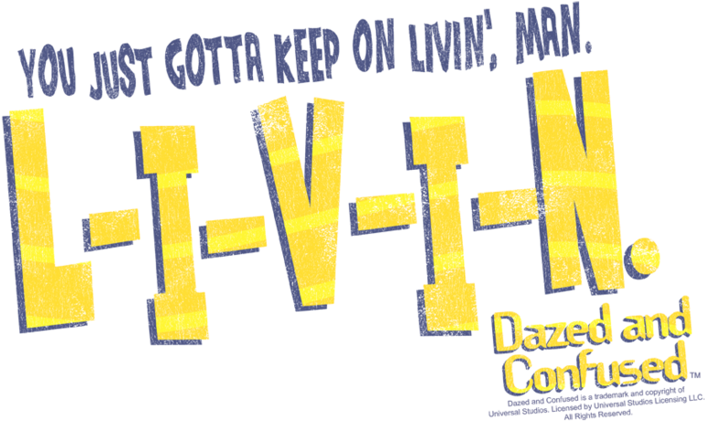 Dazed And Confused Livin Men's Slim Fit T-shirt - Parallel (800x598), Png Download