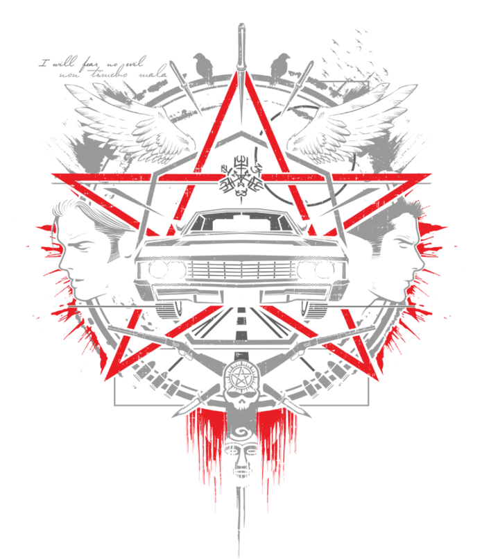 Supernatural Sam Dean Winchester 67 Impala Baby Hunters (1024x887), Png Download