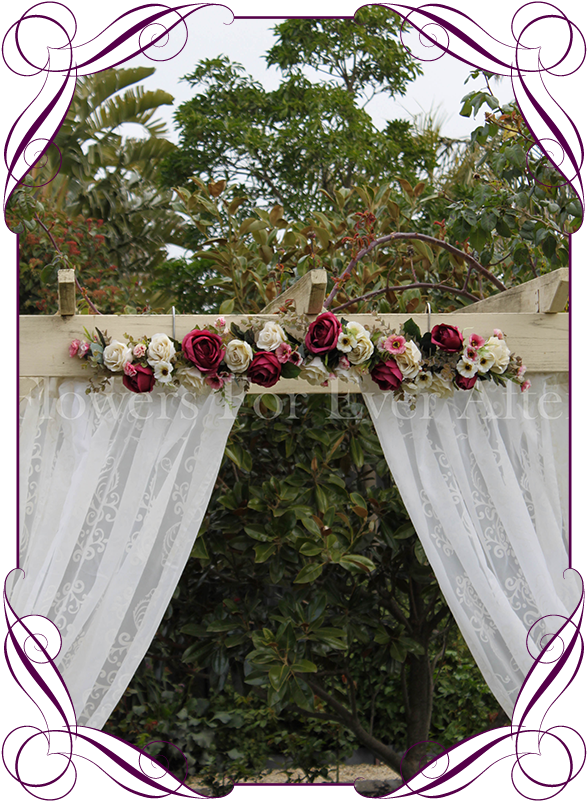 Carmen 1mt Straight Arbor / Arch / Table Runner Garland - Wedding (608x822), Png Download