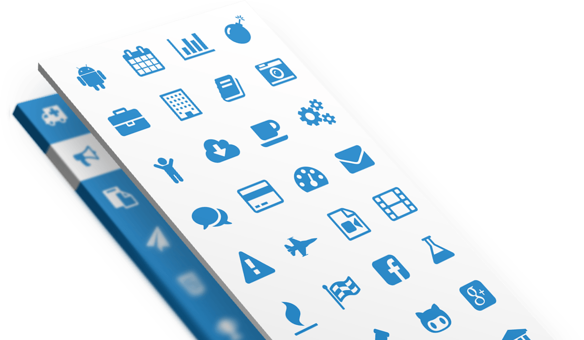 Fonticons - Portable Communications Device (1202x700), Png Download