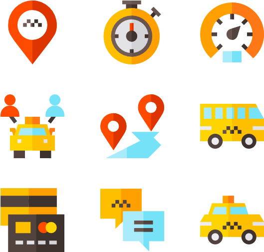 Taxi Service - Taxicab (600x564), Png Download