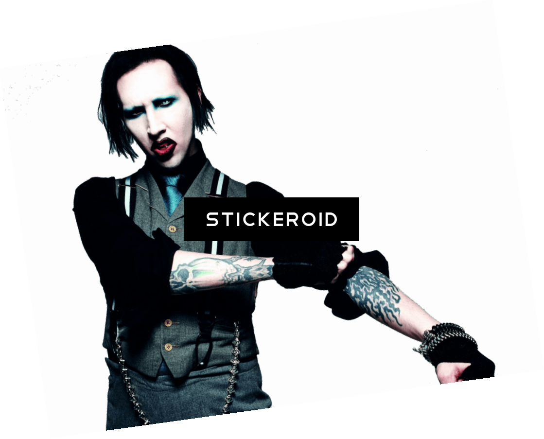 Marilyn Manson - Marilyn Manson Music Band Group Art 24x18 Poster Decor (1119x903), Png Download