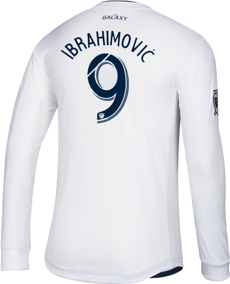 La Galaxy Zlatan Ibrahimović Primary Authentic Long - Ibrahimovic La Galaxy Long Sleeve Jersey (500x667), Png Download