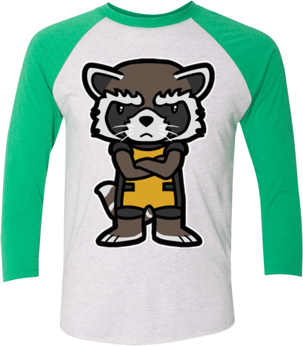 Angry Racoon Triblend 3/4 Sleeve - Angry Raccoon Guardians-of-the-galaxy Slouchy V-neck (1155x1155), Png Download