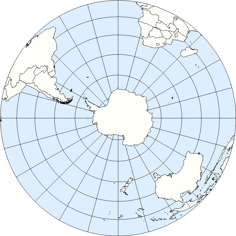 Blank Southern Hemisphere Map (800x800), Png Download