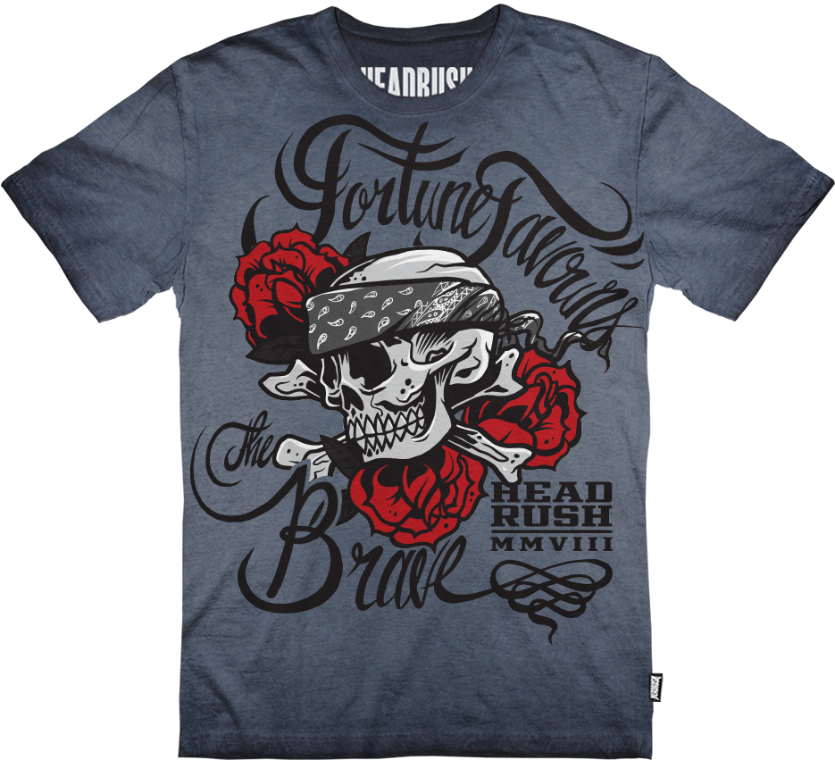 Skull And Roses V2 - Active Shirt (1000x1200), Png Download
