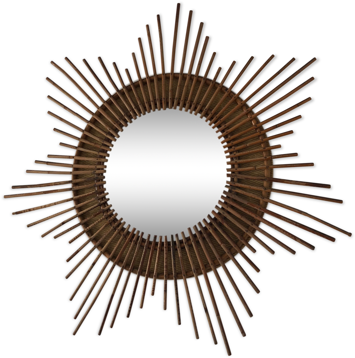 Sun Mirror Rattan Star 70x70cm Vintage - Graphic Timer (1457x1457), Png Download