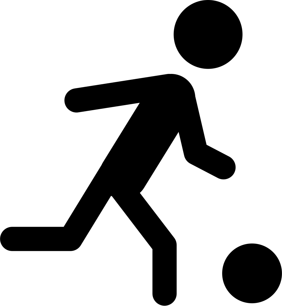 Soccer Player Running Behind The Ball Comments - Football (904x981), Png Download