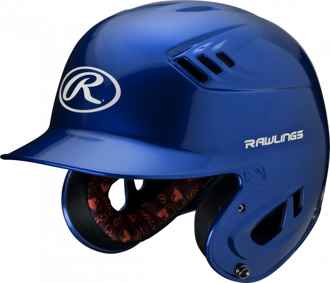 Rawlings Metallic Batting Helmet R16 - Rawlings Senior R16 Series Metallic Helmet, Purple (680x583), Png Download