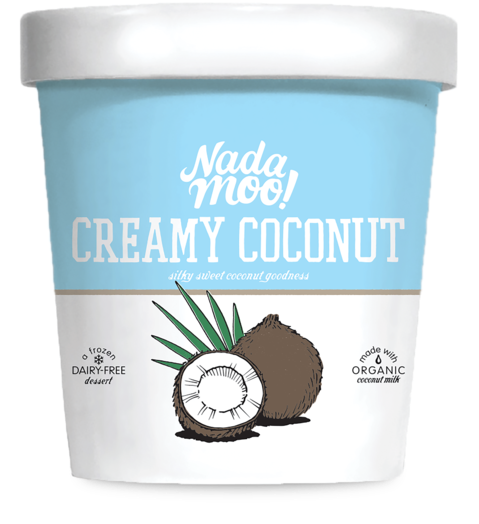 Organic Creamy Coconut Ice Cream Made With Coconut - Nadamoo Frozen Dessert, Dairy-free, The Rockiest Road (600x600), Png Download