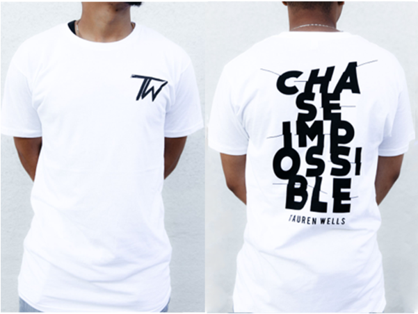 White Chase Impossible Longline Tee - T-shirt (600x600), Png Download