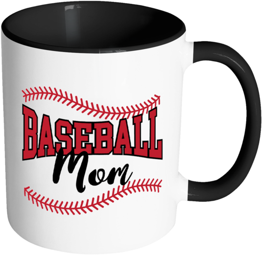 Baseball Mom Color Accent Coffee Mug - Baseballmom Trucker Hat, White And Black, One Size (600x600), Png Download