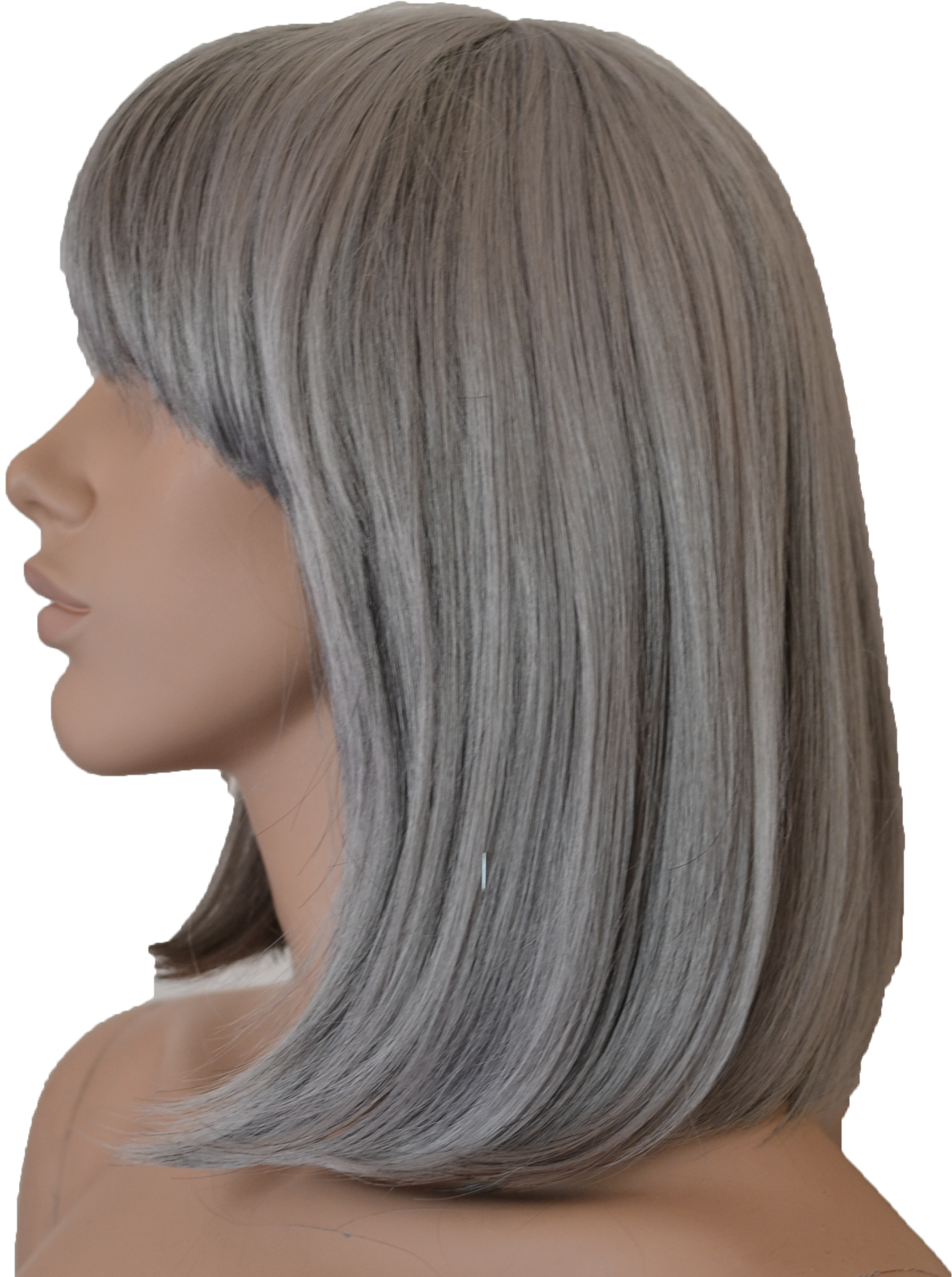 Deluxe Grey Long Bob - Lob (2835x2835), Png Download