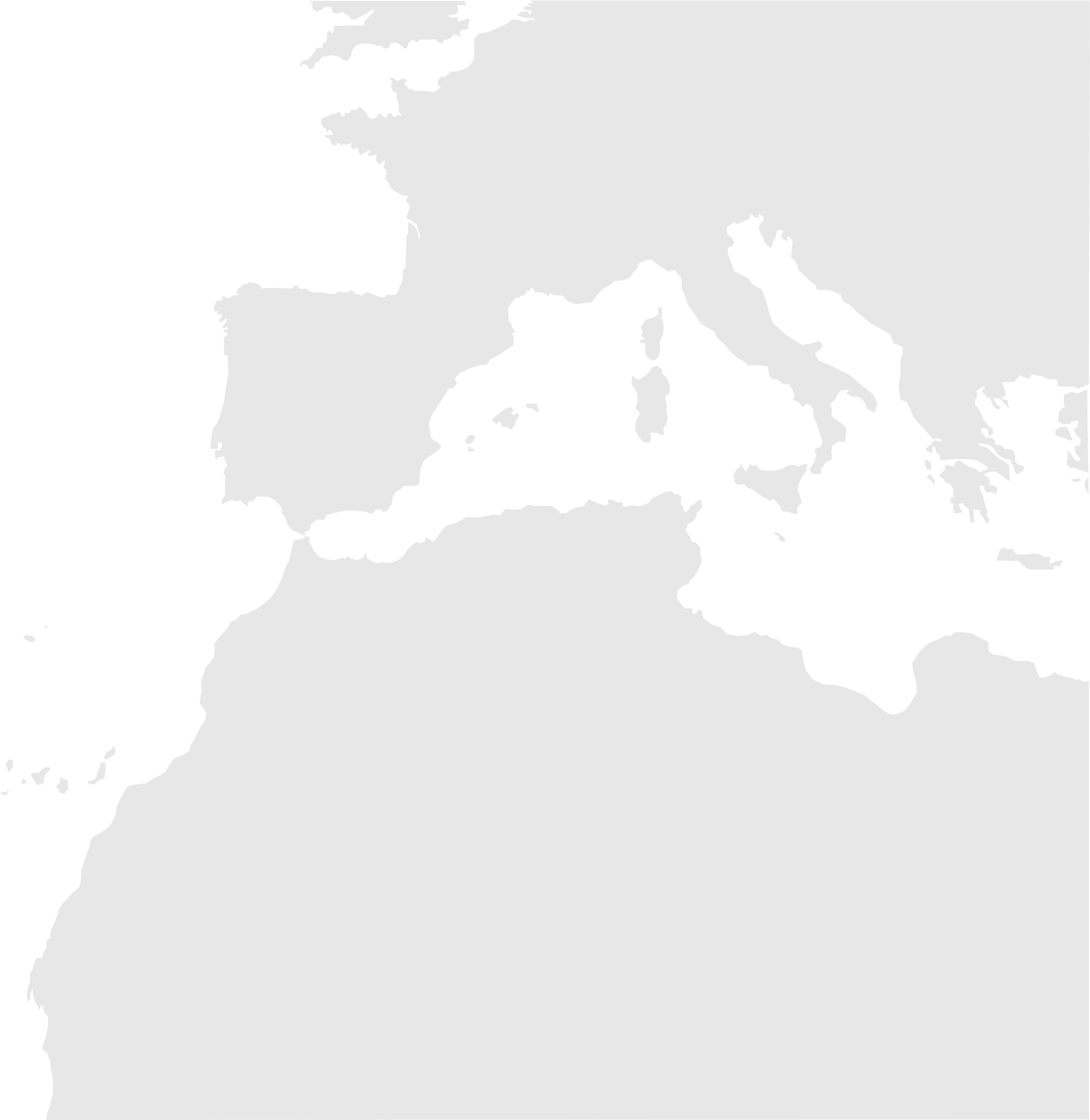 Blankmap Southwest Europe Nord Africa - Blank Map Of Africa Middle East All (2866x4054), Png Download