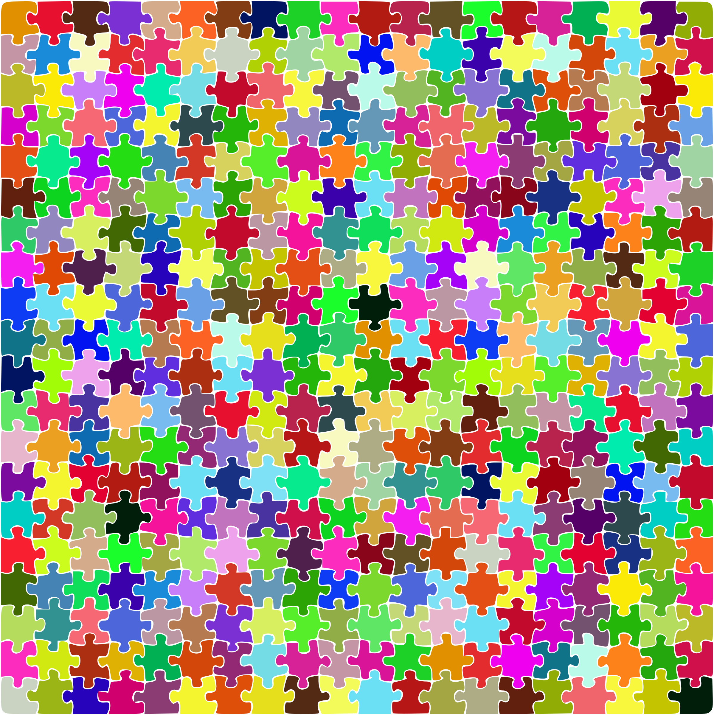 This Free Icons Png Design Of Jigsaw Pattern (2396x2400), Png Download