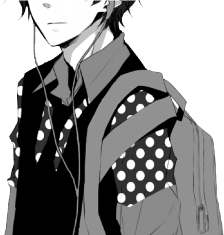 Manga Boy Clipart Mask Png - Calm Manga Guy (640x480), Png Download