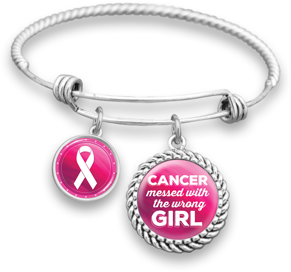 Stainless Steel Breast Cancer Awareness Pink Ribbon - Above All To Thine Own Self (1212x1212), Png Download