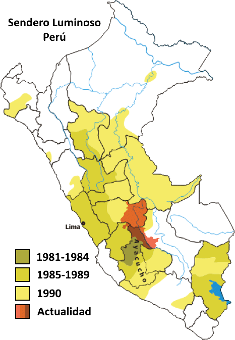 Communist Party Of Peru - Shining Path Territory (466x674), Png Download
