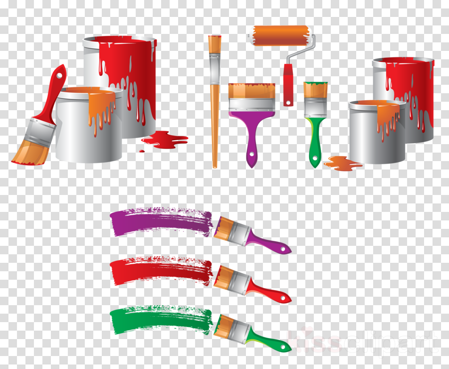 Paint Buckets Clipart Paint Brushes Bucket - Paint Buckets (900x740), Png Download