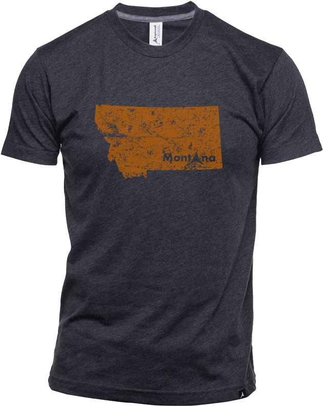 Aspinwall Summit Montana T Shirt Charcoal Rust - Shirt (672x800), Png Download