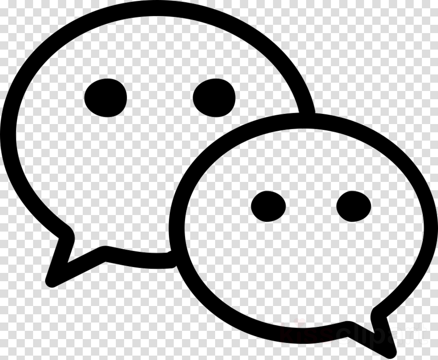 Transparent Background Wechat Logos Clipart Social - Wechat Png Grey (900x740), Png Download