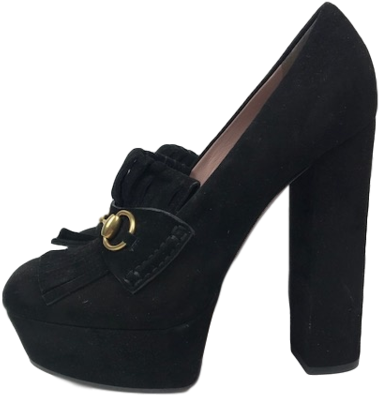 Gucci Tassel Pumps Black Suede - Casadei (600x600), Png Download
