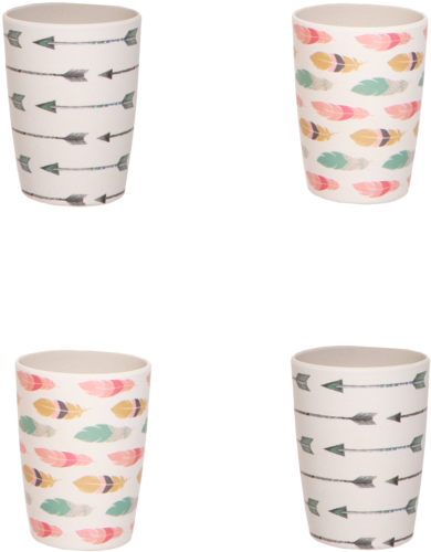 Bamboo 4 Pack Tumblers - Bamboo Dining Set - Dinner Of Dreams - Love Mae (700x700), Png Download