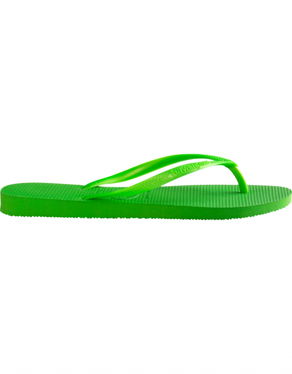 Havaianas Neon Green Slim Flip Flops (960x1231), Png Download