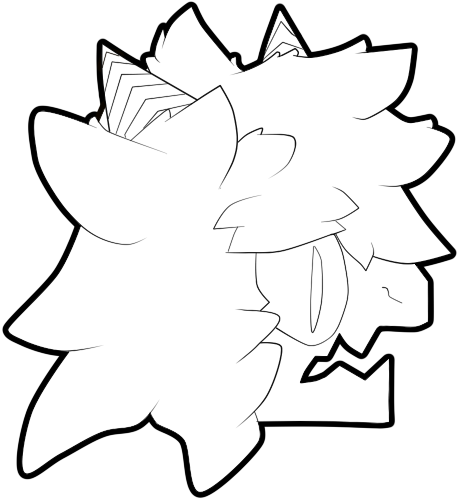 Sai Lineart Practice - Illustration (572x572), Png Download