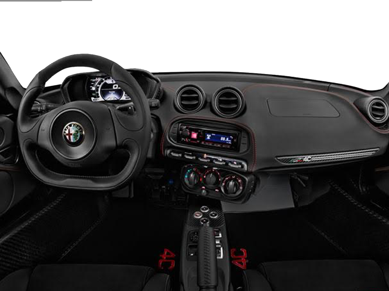 Interior Overview - Alfa Romeo 4c 2018 (1280x960), Png Download