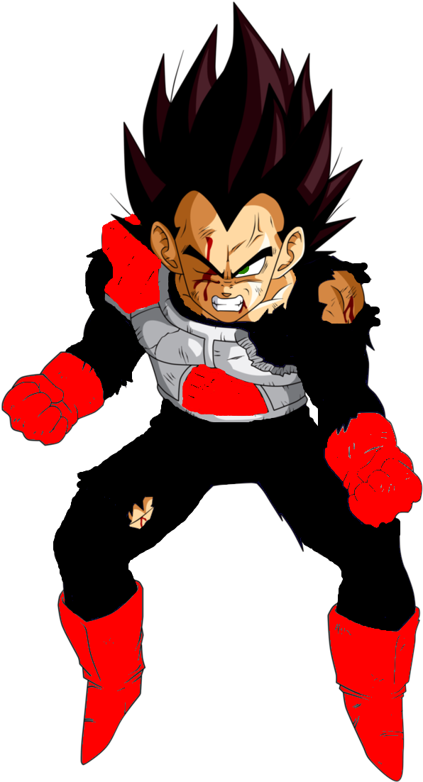 Vegeta Damaged - Dragon Ball Z Vegeta (683x1170), Png Download