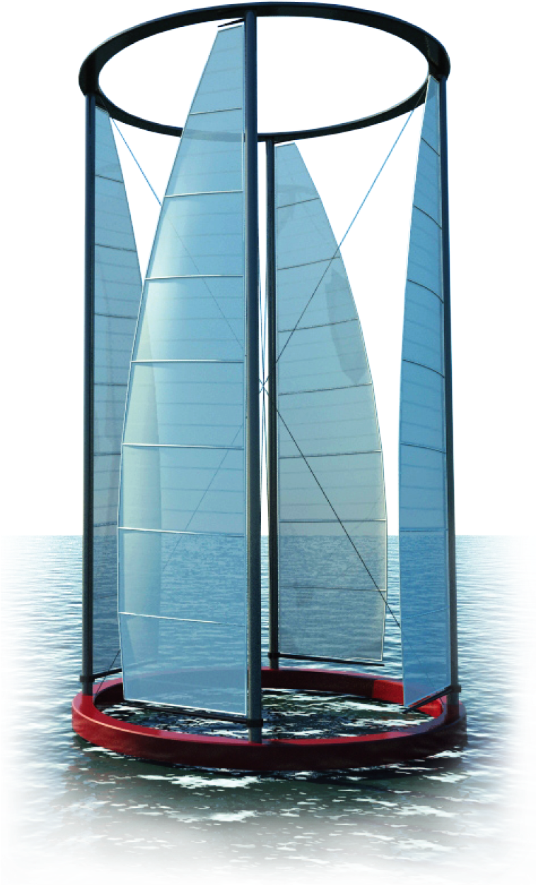 American Offshore Energy Is Dedicated To Developing - Vertical Axis Wind Turbine Base (757x1294), Png Download